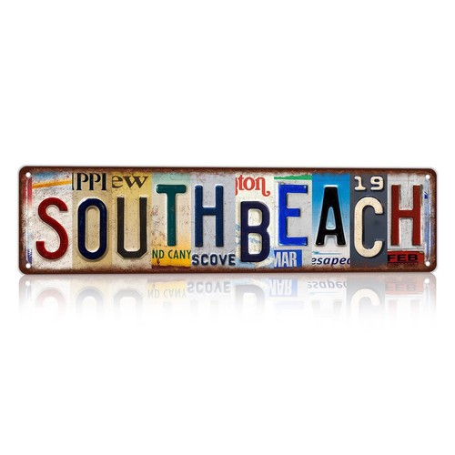 Vintage south beach metal tin - south,